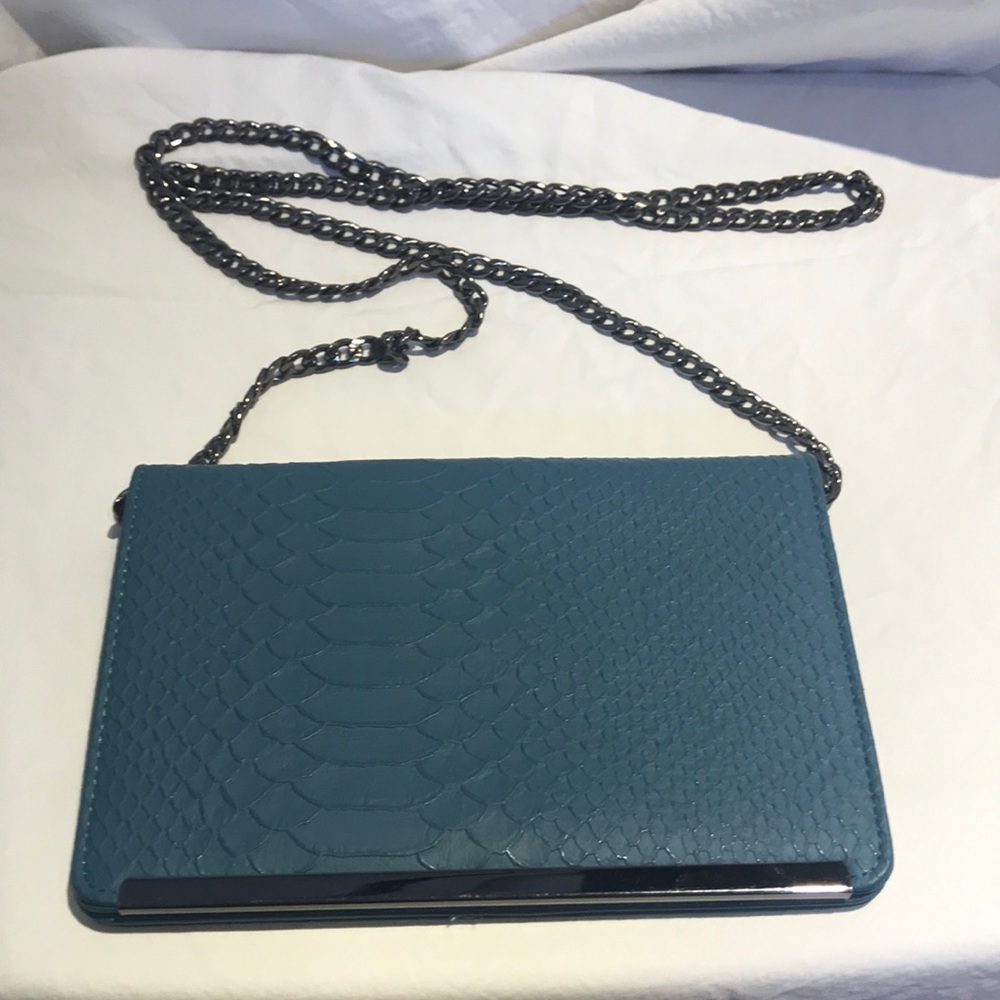 Massimo teal blue cross body puse
